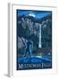 Multnomah Falls, Oregon - Bigfoot-Lantern Press-Framed Art Print