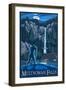 Multnomah Falls, Oregon - Bigfoot-Lantern Press-Framed Art Print