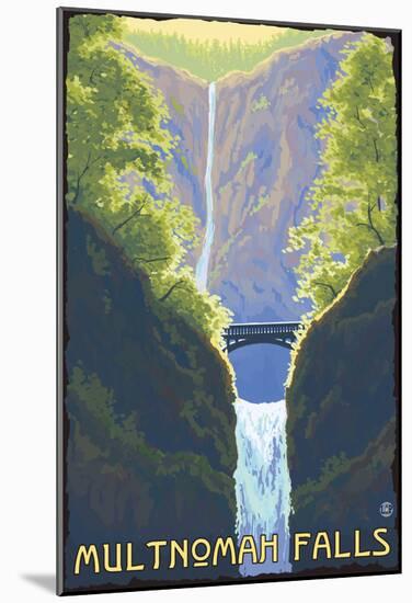 Multnomah Falls, Oregon - Maiden Of The Falls-null-Mounted Poster