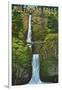 Multnomah Falls, Oregon - Summer View-Lantern Press-Framed Art Print
