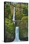 Multnomah Falls, Oregon - Summer View-Lantern Press-Stretched Canvas