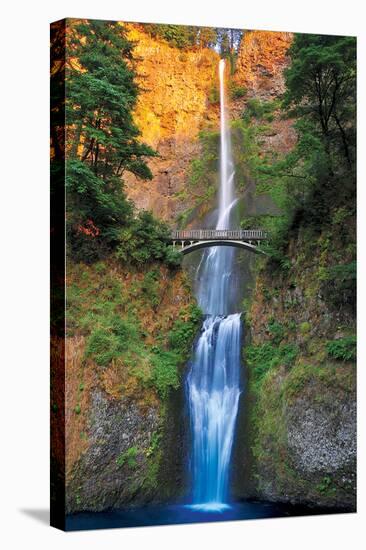 Multnomah Falls- Oregon-null-Stretched Canvas