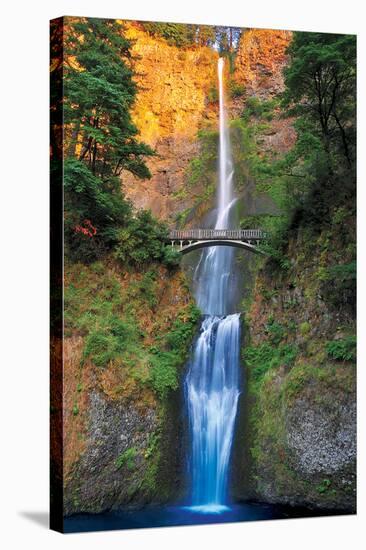 Multnomah Falls- Oregon-null-Stretched Canvas