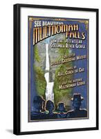 Multnomah Falls, Oregon-Lantern Press-Framed Art Print