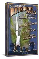 Multnomah Falls, Oregon-Lantern Press-Stretched Canvas