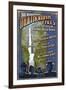 Multnomah Falls, Oregon-Lantern Press-Framed Art Print