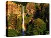 Multnomah Falls Rainbow-Steve Terrill-Stretched Canvas