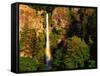 Multnomah Falls Rainbow-Steve Terrill-Framed Stretched Canvas