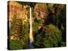 Multnomah Falls Rainbow-Steve Terrill-Stretched Canvas