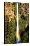 Multnomah Falls Rainbow-Steve Terrill-Stretched Canvas