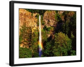 Multnomah Falls Rainbow-Steve Terrill-Framed Photographic Print