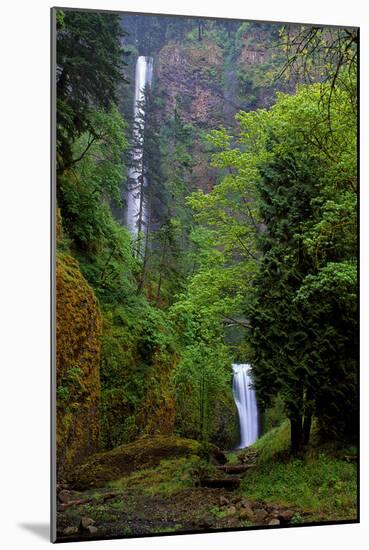 Multnomah Falls Spring-Ike Leahy-Mounted Photographic Print