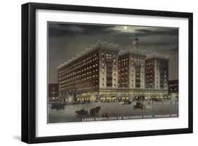 Multnomah Hotel at Night, Portland, Oregon-null-Framed Art Print