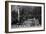 Multnomah Lodge and Falls Photograph - Columbia River, OR-Lantern Press-Framed Art Print