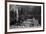 Multnomah Lodge and Falls Photograph - Columbia River, OR-Lantern Press-Framed Premium Giclee Print