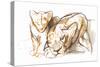 Mum, 2022, (crayon 0n paper)-Mark Adlington-Stretched Canvas