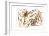 Mum, 2022, (crayon 0n paper)-Mark Adlington-Framed Giclee Print