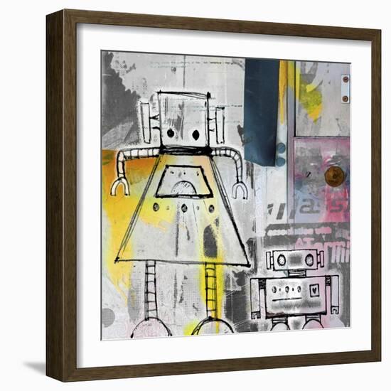 Mum and Son Robots-Roseanne Jones-Framed Giclee Print