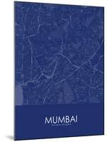 Mumbai, India Blue Map-null-Mounted Poster