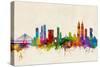 Mumbai Skyline India Bombay-Michael Tompsett-Stretched Canvas