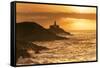 Mumbles Lighthouse, Bracelet Bay, Gower, Swansea, Wales, United Kingdom, Europe-Billy-Framed Stretched Canvas