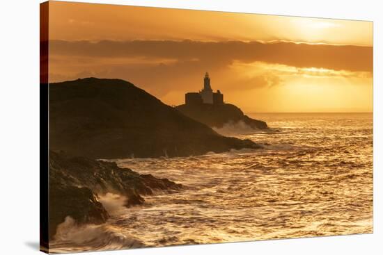 Mumbles Lighthouse, Bracelet Bay, Gower, Swansea, Wales, United Kingdom, Europe-Billy-Stretched Canvas