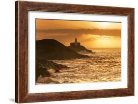 Mumbles Lighthouse, Bracelet Bay, Gower, Swansea, Wales, United Kingdom, Europe-Billy-Framed Photographic Print