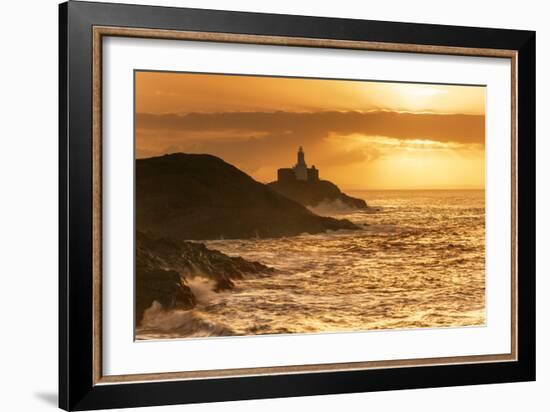 Mumbles Lighthouse, Bracelet Bay, Gower, Swansea, Wales, United Kingdom, Europe-Billy-Framed Photographic Print