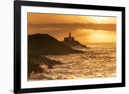 Mumbles Lighthouse, Bracelet Bay, Gower, Swansea, Wales, United Kingdom, Europe-Billy-Framed Photographic Print