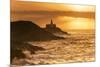 Mumbles Lighthouse, Bracelet Bay, Gower, Swansea, Wales, United Kingdom, Europe-Billy-Mounted Photographic Print
