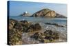 Mumbles Lighthouse, Bracelet Bay, Gower, Swansea, Wales, United Kingdom, Europe-Billy Stock-Stretched Canvas