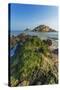 Mumbles Lighthouse, Bracelet Bay, Gower, Swansea, Wales, United Kingdom, Europe-Billy Stock-Stretched Canvas