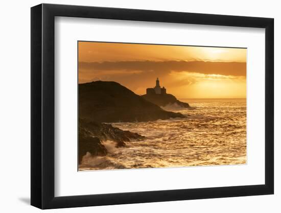 Mumbles Lighthouse, Bracelet Bay, Gower, Swansea, Wales, United Kingdom, Europe-Billy-Framed Photographic Print