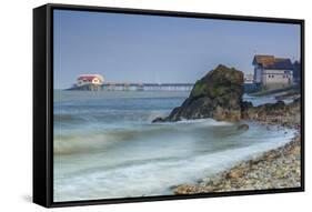 Mumbles Pier, Gower, Swansea, Wales, United Kingdom, Europe-Billy Stock-Framed Stretched Canvas