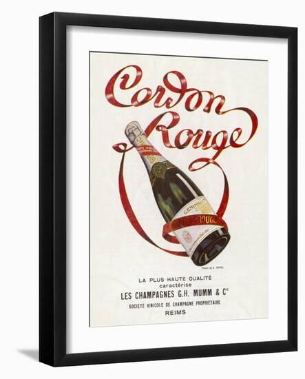 Mumm's Cordon Rouge Champagne-null-Framed Photographic Print