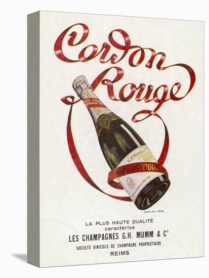 Mumm's Cordon Rouge Champagne-null-Stretched Canvas