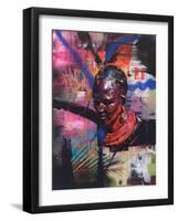 Mumma Africa (oil on panel)-Aaron Bevan-Bailey-Framed Giclee Print