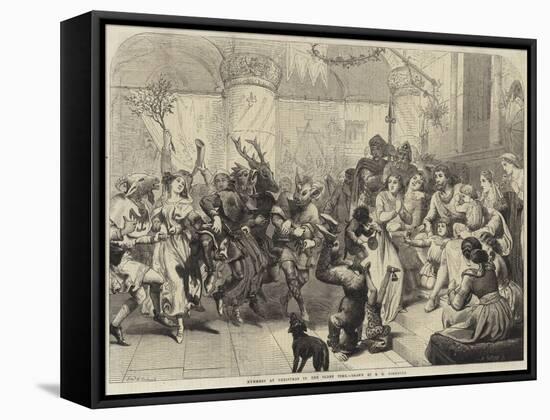 Mummers at Christmas in the Olden Time-null-Framed Stretched Canvas
