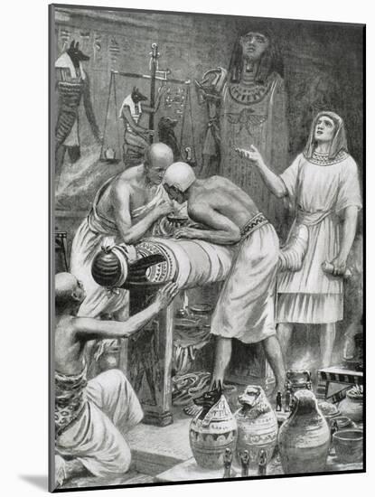 Mummification, Anciet Egypt, 19th Century-null-Mounted Giclee Print