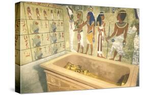 Mummy Case, Friezes, Egypt-null-Stretched Canvas