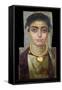 Mummy Portrait: Head of a Woman, Egyptian, 130-160 Ad (Encaustic with Gilded Stucco on Wood)-null-Framed Stretched Canvas