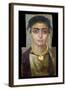 Mummy Portrait: Head of a Woman, Egyptian, 130-160 Ad (Encaustic with Gilded Stucco on Wood)-null-Framed Giclee Print