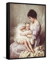 Mummy's Little Darling-Thomas Benjamin Kennington-Framed Stretched Canvas