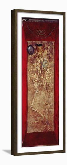 Mummy with Gold Crown and Grave Goods (Mixed Media)-Scythian-Framed Premium Giclee Print