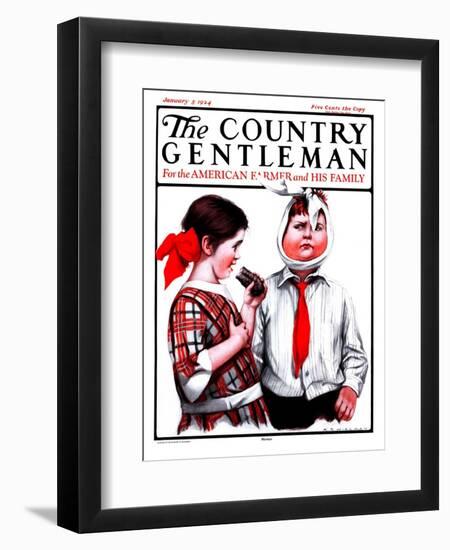 "Mumps," Country Gentleman Cover, January 5, 1924-Katherine R. Wireman-Framed Giclee Print