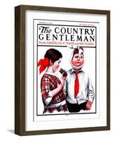"Mumps," Country Gentleman Cover, January 5, 1924-Katherine R. Wireman-Framed Giclee Print
