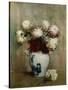 Mums in an Oriental Vase-Emil Carlsen-Stretched Canvas