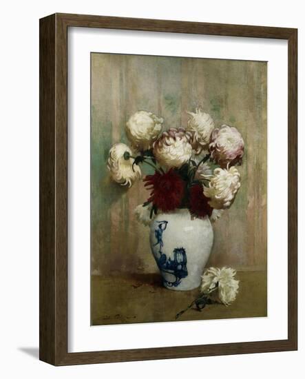 Mums in an Oriental Vase-Emil Carlsen-Framed Giclee Print