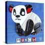Munch the Panda License Plate Art-Design Turnpike-Stretched Canvas