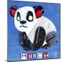 Munch the Panda License Plate Art-Design Turnpike-Mounted Giclee Print